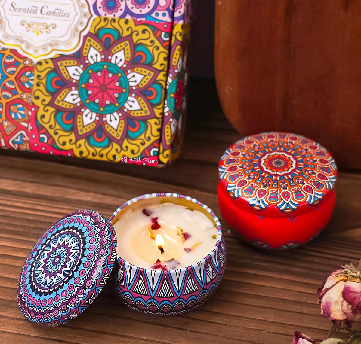 Experience the rich essence of Arabian tradition with our Candle Set featuring Islamic Arabian Fragrances. This collection blends Lavender, Jasmine, Freesia, and Rosa scents, crafted with high-quality mineral wax to ensure a clean and lasting burn. Each candle fills your space with authentic, sophisticated aromas that enhance relaxation and create a serene atmosphere. Ideal for moments of reflection or peaceful gatherings, these expertly curated scents bring warmth and elegance to any setting.