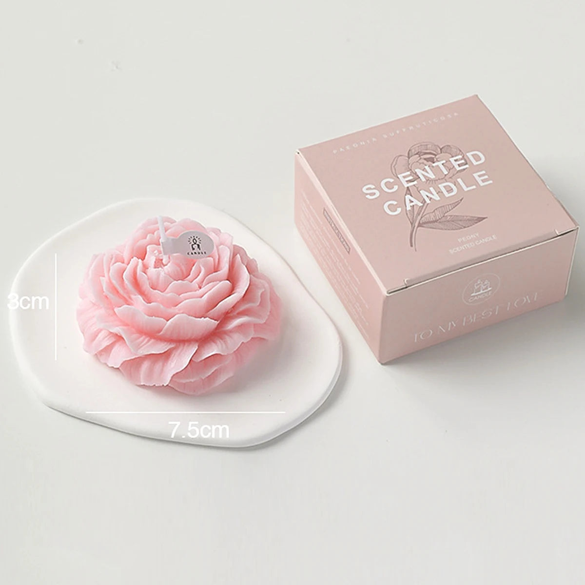 Experience refined relaxation with our Flower Shape Aromatherapy Candle, crafted from organic soy wax for a clean, eco-friendly burn. Each candle is delicately molded into a floral design and infused with expertly blended scents including White Peach, French Lavender, Maid Of Berlin, and Reverse Paris. This carefully curated combination promotes calmness and enhances your environment with subtle, sophisticated fragrance notes. Ideal for creating a tranquil atmosphere while supporting sustainable living.