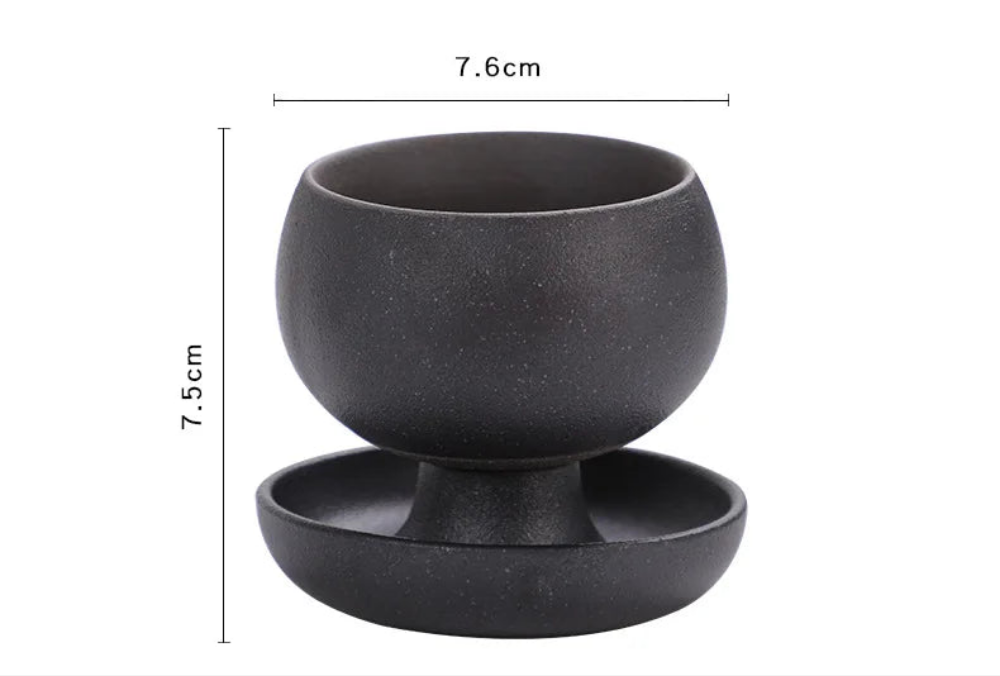 Ceramic Round Coffee Cup With Saucer