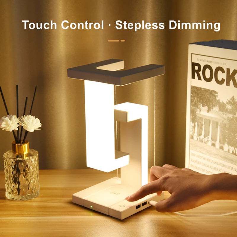 The LED Anti-gravity Night Light offers a sophisticated lighting solution with wireless charging and a responsive touch switch for seamless operation. Its dimmable LED light provides adjustable brightness to suit various settings, while the innovative suspending anti-gravity design delivers a striking visual effect. Combining functionality with modern elegance, this night light is an expert choice for enhancing any space with advanced technology and style.