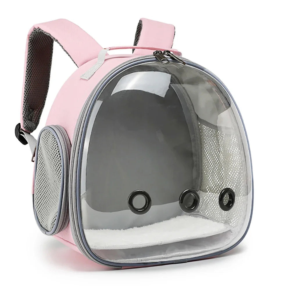 This Pet Carrier Backpack offers a secure and comfortable way to transport your pet. Featuring a panoramic view window and ventilation for airflow, it keeps your pet calm and engaged during travel. The impact-resistant ABS frame and durable Oxford fabric ensure lasting protection, while pressure relief straps and soft lining provide comfort for both pet and owner. The washable mat maintains hygiene, and the compact design allows for easy storage. Measuring 30x17x32cm, it’s ideal for small pets and daily use