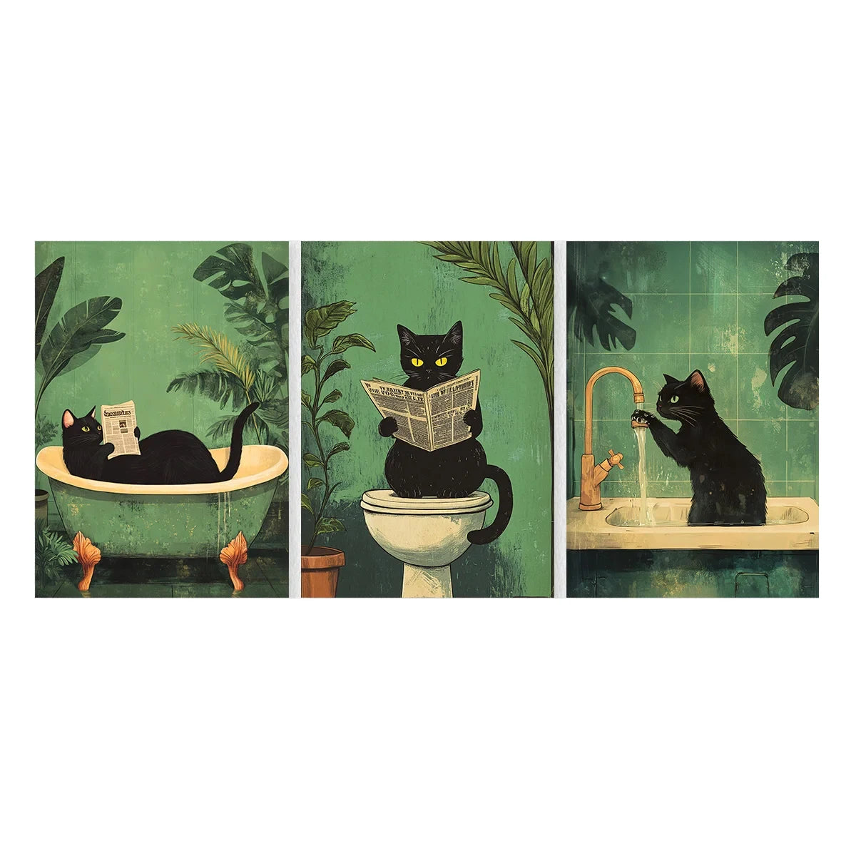 Black Cat Wall Art