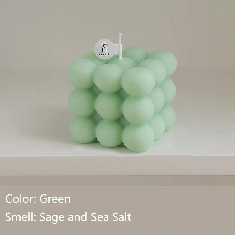 Bubble Cube Shaped Candle