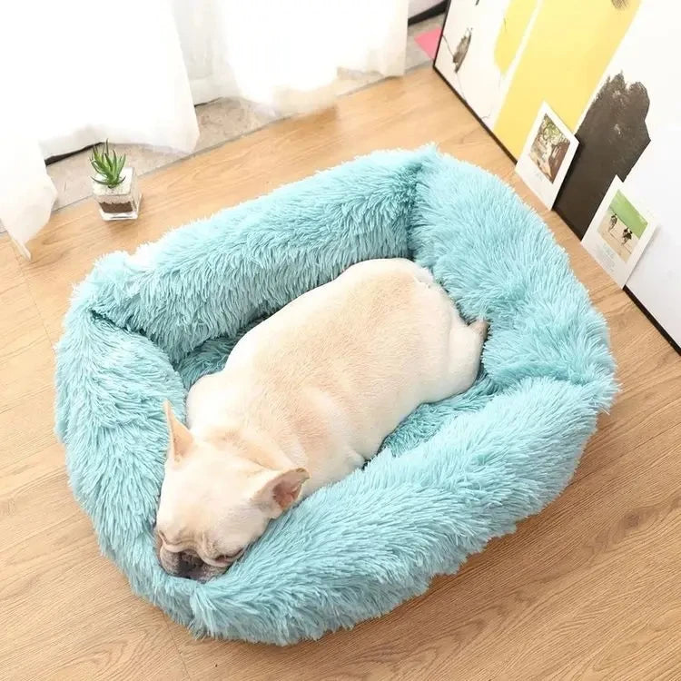 Winter Plush Dog Bed