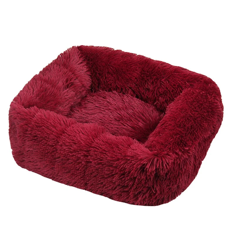 Winter Plush Dog Bed