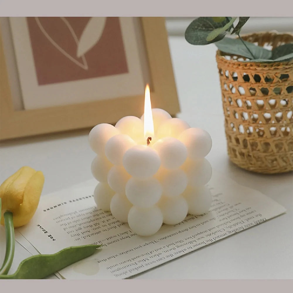 Bubble Cube Shaped Candle