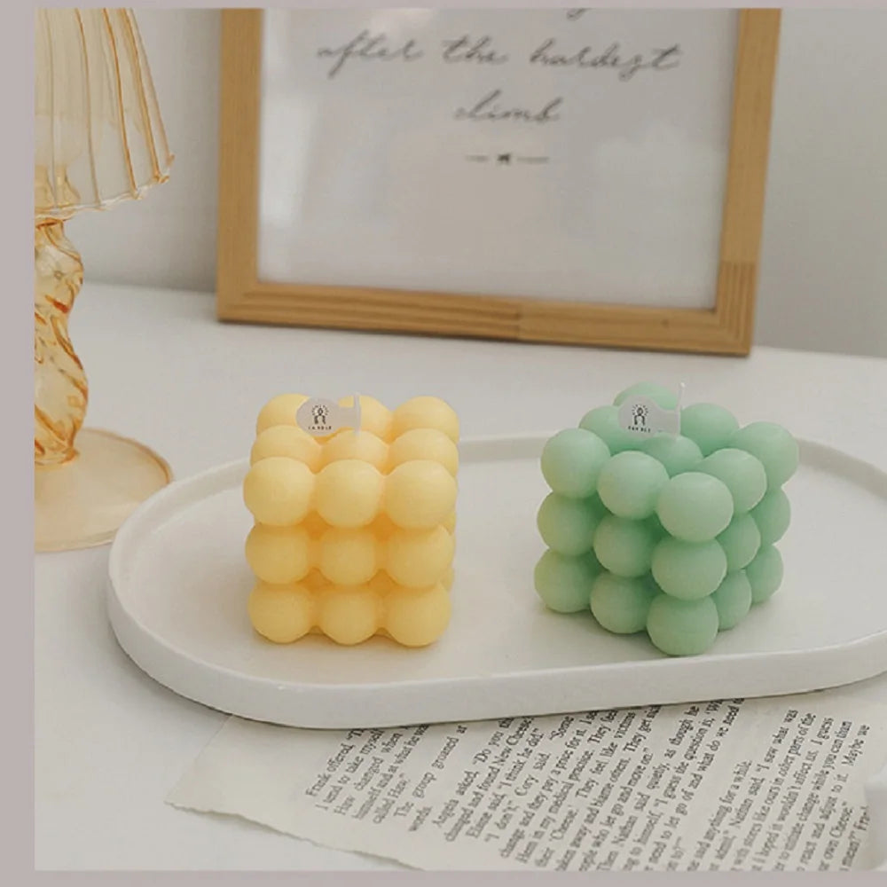 Bubble Cube Shaped Candle
