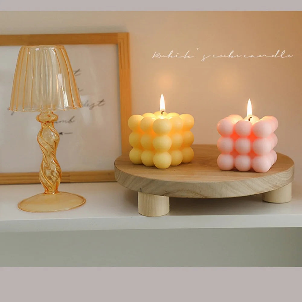Bubble Cube Shaped Candle