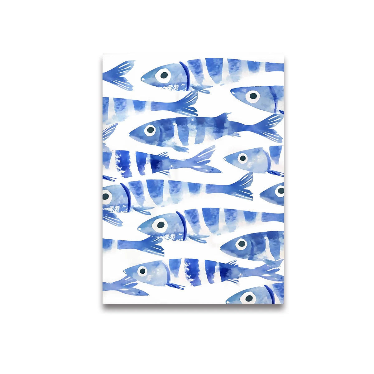 Retro Blue Sardine Wall Art