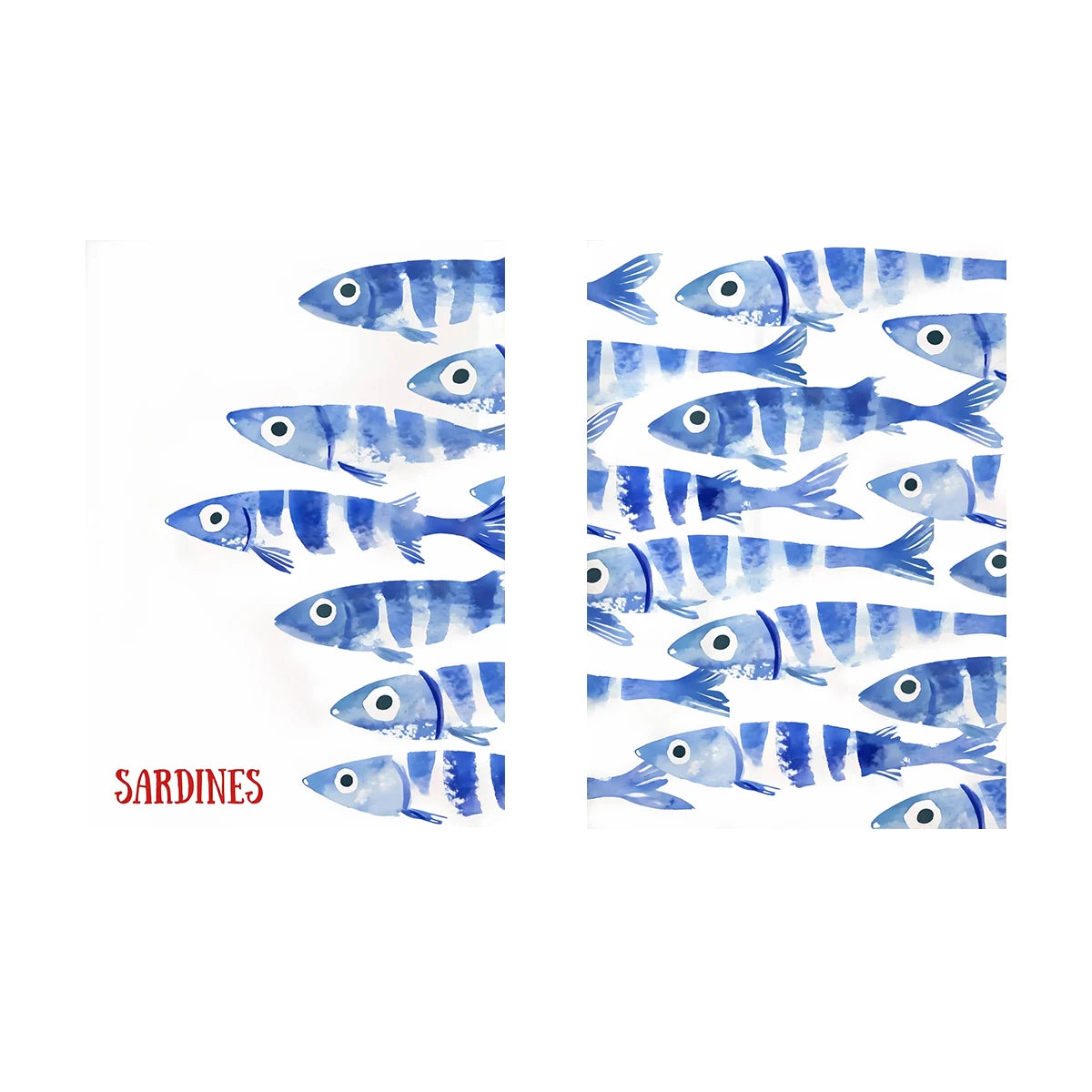 Retro Blue Sardine Wall Art