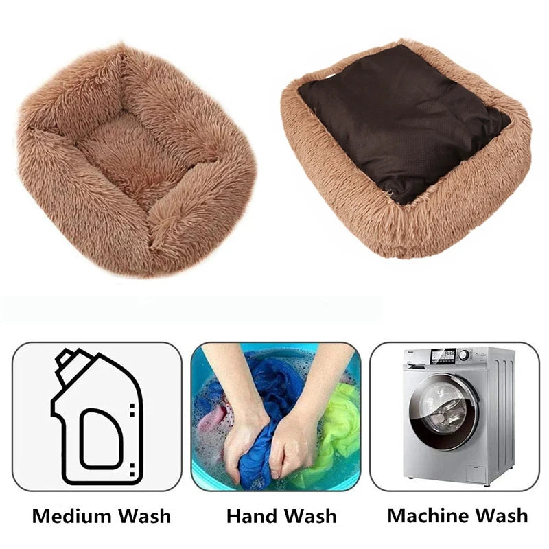 Winter Plush Dog Bed