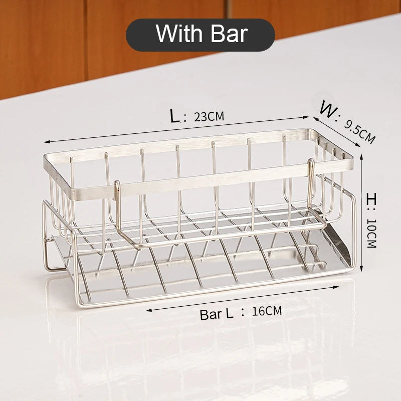 This Sink Cleaning Tools Storage Rack is crafted from durable stainless steel, ensuring long-lasting resistance to scratches and moisture. Its versatile design keeps your cleaning tools organized and dry, enhancing practicality in your kitchen. Combining high-quality materials with a simple, efficient structure, this rack offers expert-level functionality for maintaining a tidy and hygienic sink area.