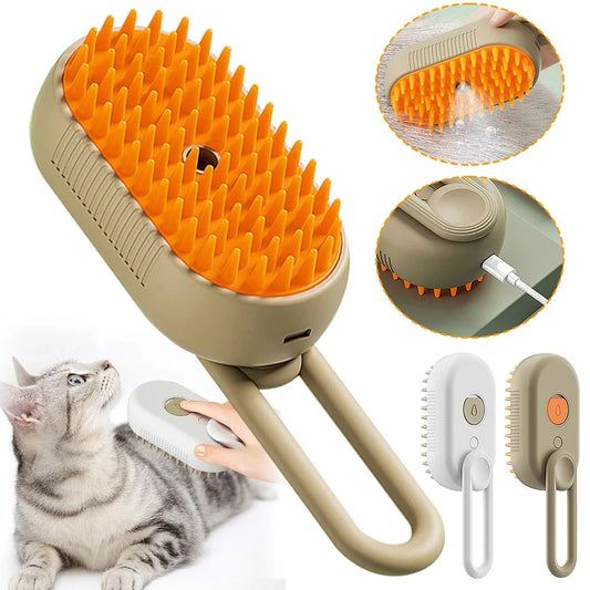 The 3-1 Steam Pet Brush integrates three essential grooming functions into one efficient tool. Its steam spray feature softens pet hair to facilitate effective removal, while the brush simultaneously provides a gentle massage that soothes your pet and aids in cleaning. Crafted for ease of use and durability, this high-quality grooming device enhances pet care by combining comfort, hygiene, and convenience in every session.