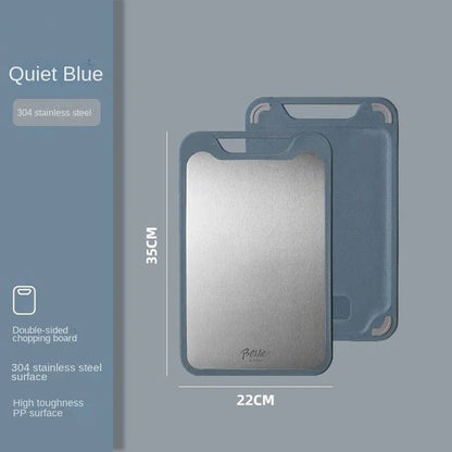 This steel cutting board is designed for expert use, combining durability with hygiene. Its double-sided, reversible surface maximizes functionality, while the eco-friendly stainless steel material offers bactericidal properties to keep your food preparation safe. The board’s anti-slip design ensures stability, and its resistance to mildew and corrosion guarantees long-term reliability. Lightweight and portable, it’s an ideal choice for both professional kitchens and home use.