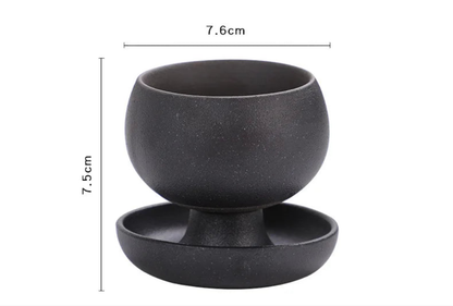 Ceramic Round Coffee Cup With Saucer