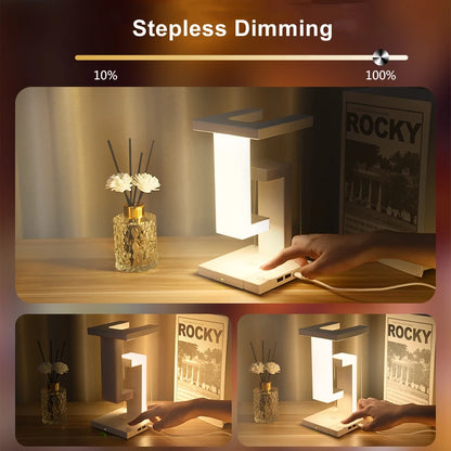 The LED Anti-gravity Night Light offers a sophisticated lighting solution with wireless charging and a responsive touch switch for seamless operation. Its dimmable LED light provides adjustable brightness to suit various settings, while the innovative suspending anti-gravity design delivers a striking visual effect. Combining functionality with modern elegance, this night light is an expert choice for enhancing any space with advanced technology and style.