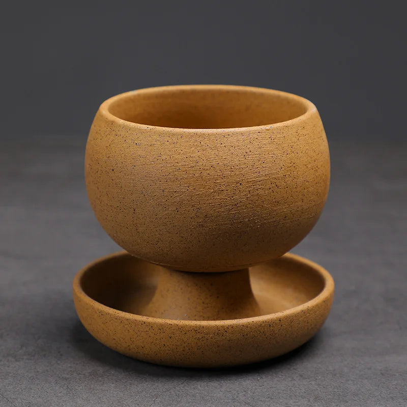 Ceramic Round Coffee Cup With Saucer