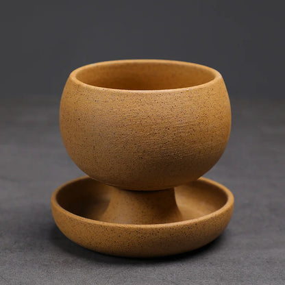 Ceramic Round Coffee Cup With Saucer