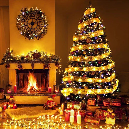 Illuminate your holiday season with our Christmas Ribbon Fairy Light String. The perfect addition to your festive decor, these lights will add a touch of magic and warmth to any space. Adorned with twinkling lights and delicate ribbon, create a cozy and elegant ambiance in your home this Christmas.