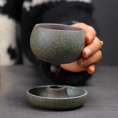 Ceramic Round Coffee Cup With Saucer