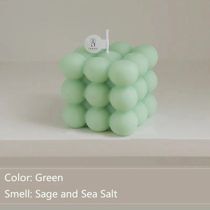 Bubble Cube Shaped Candle