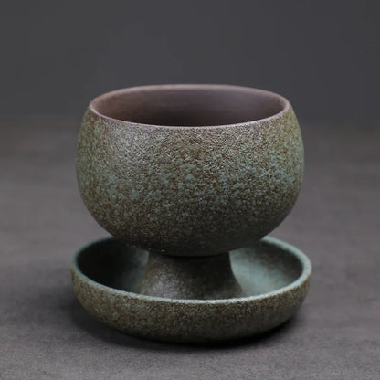 Ceramic Round Coffee Cup With Saucer