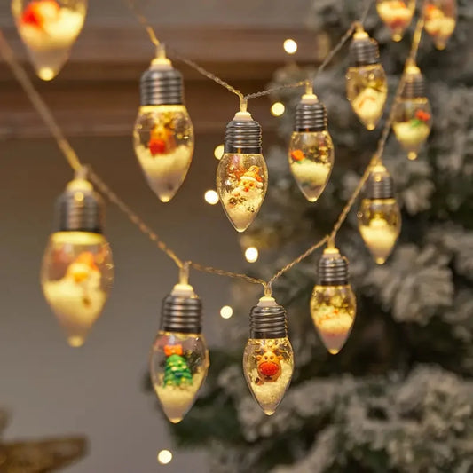 Christmas Snowball Clear Bulb String Lights