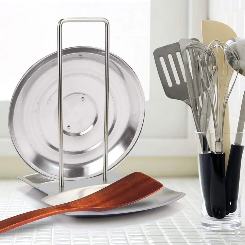 Pot Lid Holder and Spoon Rest Stainless