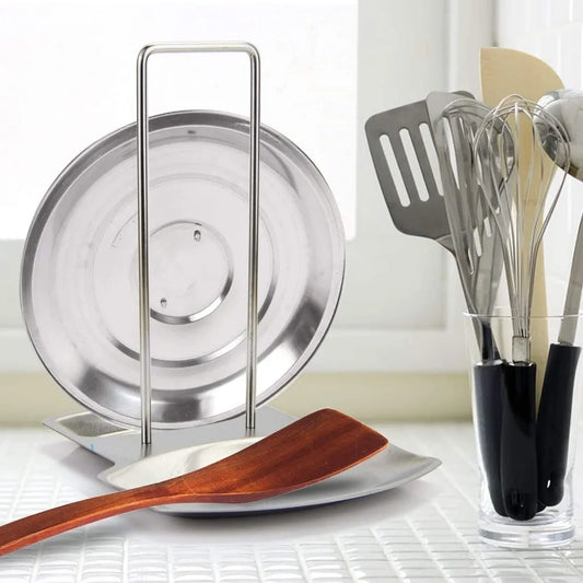 Pot Lid Holder and Spoon Rest Stainless
