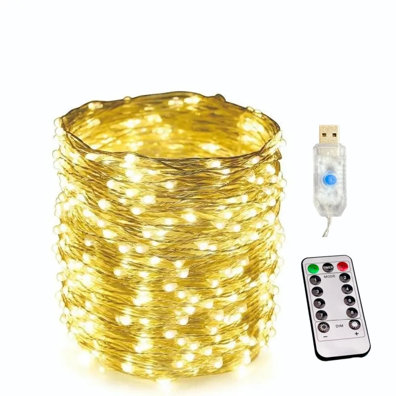 Add a touch of elegance and warmth to your home with our USB Led String Lights. Perfect for the holiday season, these Christmas lights will bring a cozy and festive ambiance to any room. Powered through USB, they are easy to use and energy-efficient. Illuminate your space with these premium lights.