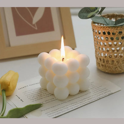 Bubble Cube Shaped Candle
