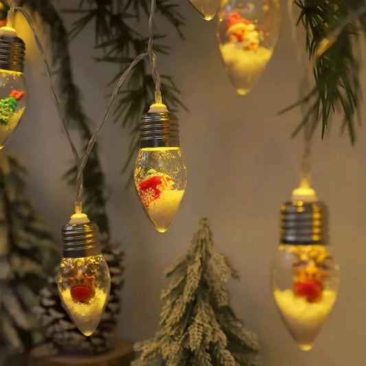 Christmas Snowball Clear Bulb String Lights