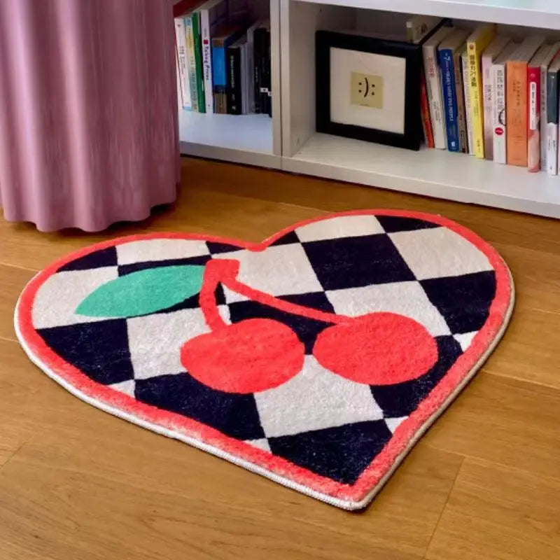 Heart Shaped Retro Colourful Rug