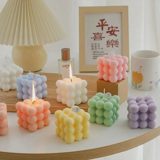 Bubble Cube Shaped Candle