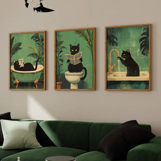 Black Cat Wall Art
