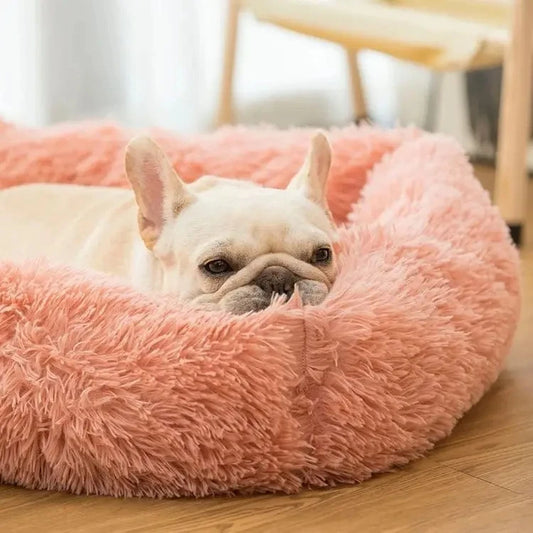 Winter Plush Dog Bed