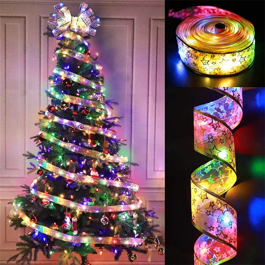Illuminate your holiday season with our Christmas Ribbon Fairy Light String. The perfect addition to your festive decor, these lights will add a touch of magic and warmth to any space. Adorned with twinkling lights and delicate ribbon, create a cozy and elegant ambiance in your home this Christmas.