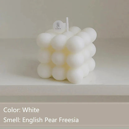Bubble Cube Shaped Candle