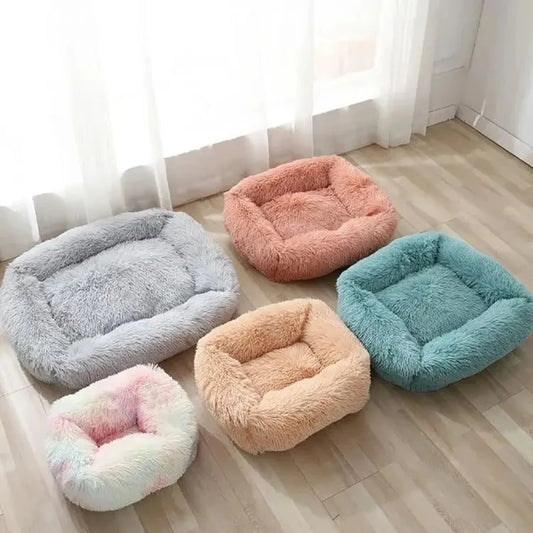 Winter Plush Dog Bed