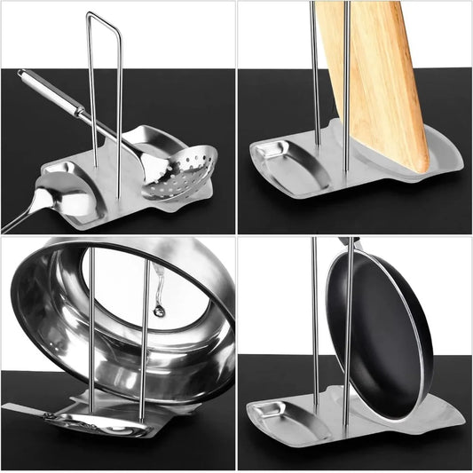 Pot Lid Holder and Spoon Rest Stainless