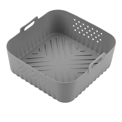 This Silicone Air Fryer Basket offers an eco-friendly, reusable solution for healthier cooking. Made from durable silicone, it ensures non-stick, oil-free food preparation while fitting universally in most air fryer models. Its flexible design makes it easy to use and store, enhancing convenience without compromising performance. Ideal for those seeking a sustainable and practical kitchen accessory.