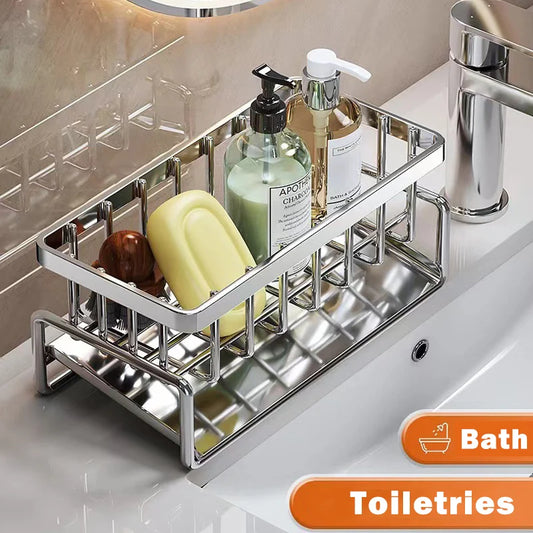 This Sink Cleaning Tools Storage Rack is crafted from durable stainless steel, ensuring long-lasting resistance to scratches and moisture. Its versatile design keeps your cleaning tools organized and dry, enhancing practicality in your kitchen. Combining high-quality materials with a simple, efficient structure, this rack offers expert-level functionality for maintaining a tidy and hygienic sink area.