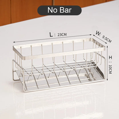 This Sink Cleaning Tools Storage Rack is crafted from durable stainless steel, ensuring long-lasting resistance to scratches and moisture. Its versatile design keeps your cleaning tools organized and dry, enhancing practicality in your kitchen. Combining high-quality materials with a simple, efficient structure, this rack offers expert-level functionality for maintaining a tidy and hygienic sink area.