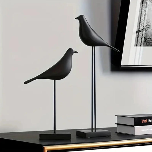 Crafted from durable resin, this handicrafts bird statue embodies a modern Nordic design, combining simplicity with elegant form. Its refined silhouette brings a touch of contemporary artistry to any setting, making it a perfect decorative piece for homes or offices seeking subtle sophistication and timeless style.