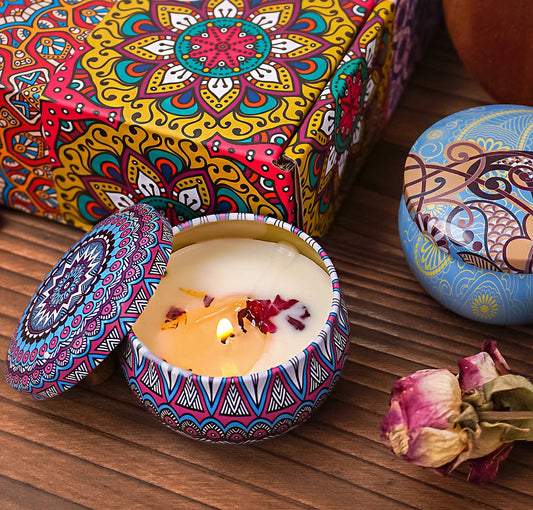 Experience the rich essence of Arabian tradition with our Candle Set featuring Islamic Arabian Fragrances. This collection blends Lavender, Jasmine, Freesia, and Rosa scents, crafted with high-quality mineral wax to ensure a clean and lasting burn. Each candle fills your space with authentic, sophisticated aromas that enhance relaxation and create a serene atmosphere. Ideal for moments of reflection or peaceful gatherings, these expertly curated scents bring warmth and elegance to any setting.